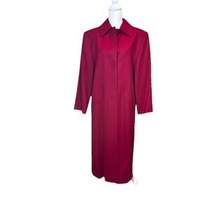 Vintage Pendleton Red Virgin Wool Long Coat‎ Women's Size 10 USA Classic